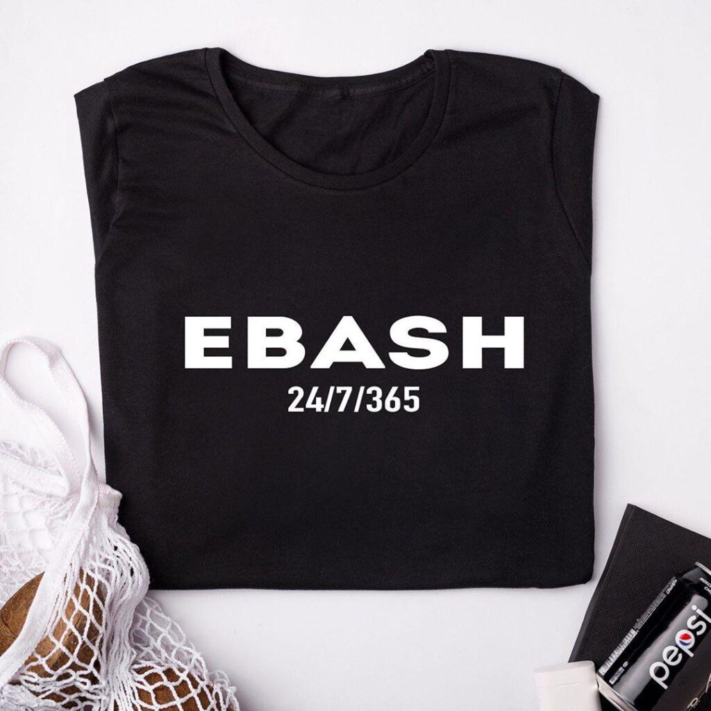 Футболка з крутим написом “EBASH 24/7/365”