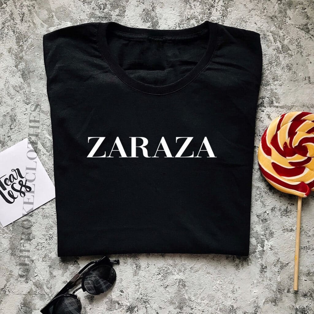 Футболка жіноча з приколом “Zaraza”