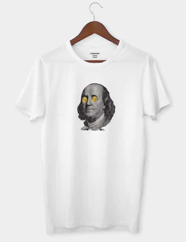 Футболка для трейдера "Franklin & Bitcoin"