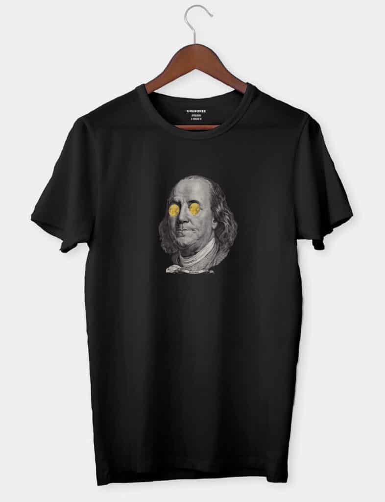 Футболка для трейдера “Franklin & Bitcoin”
