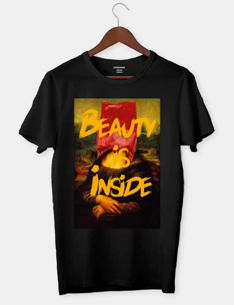 Чоловіча футболка “Мона Ліза Beauty is inside”
