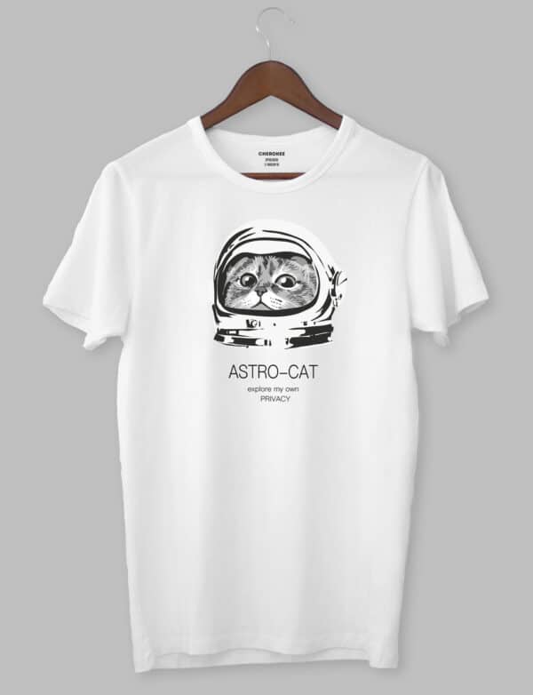 Футболка з котом "ASTRO-CAT explore my own PRIVACY"