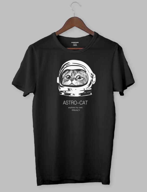 Футболка з котом "ASTRO-CAT explore my own PRIVACY"