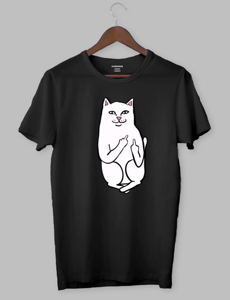 Футболка чоловіча з принтом “Ripndip кіт”