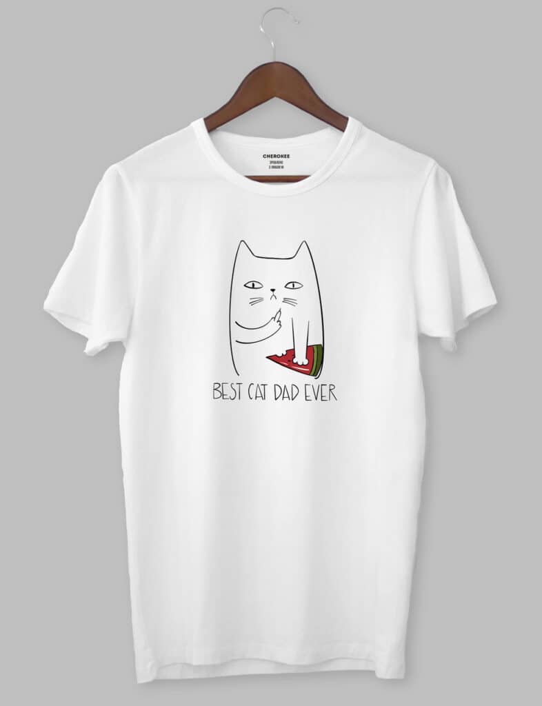 Футболка з котом “BEST CAT DAD EVER”