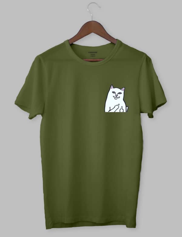 Футболка чоловіча з принтом "RIPNDIP кіт на серці"