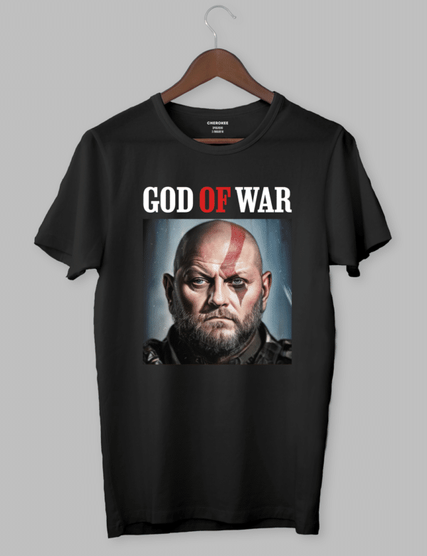 Футболка патріотична з оригінальним принтом "GOD OF WAR ЗАЛУЖНИЙ"