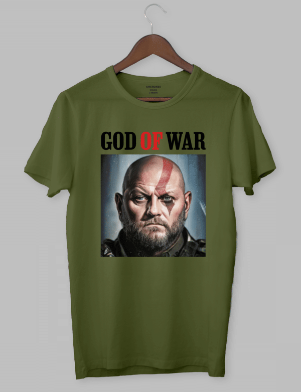 Футболка патріотична з оригінальним принтом "GOD OF WAR ЗАЛУЖНИЙ"