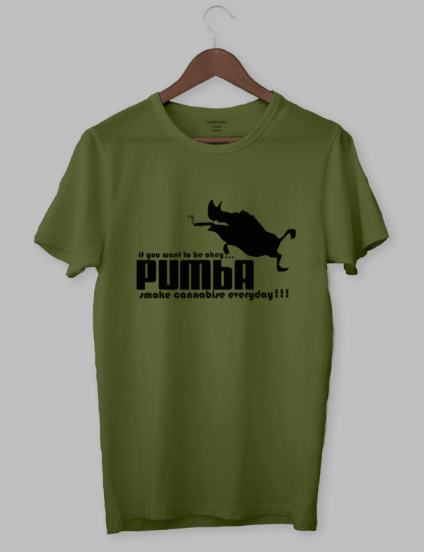 Футболка з оригінальним дизайном «PUMBA smoke cannabise everyday !!!»