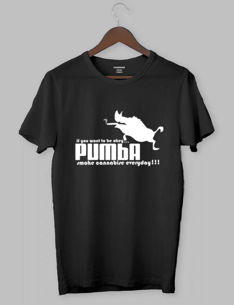 Футболка з оригінальним дизайном «PUMBA smoke cannabise everyday !!!»
