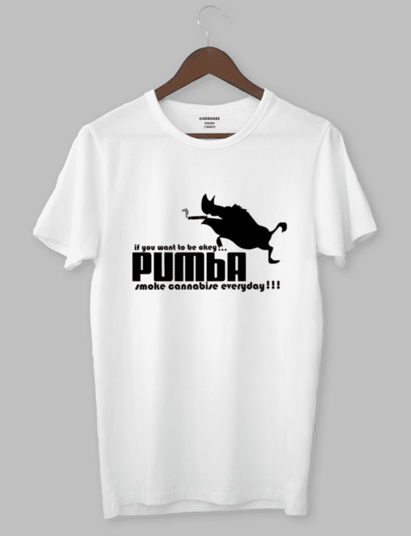 Футболка з оригінальним дизайном «PUMBA smoke cannabise everyday !!!»