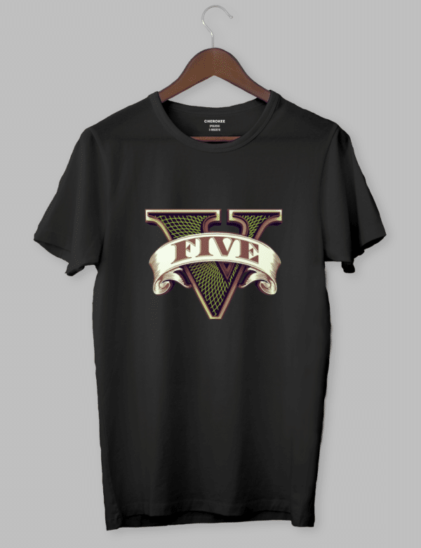 Футболка з принтом "GTA 5 3D Logo"
