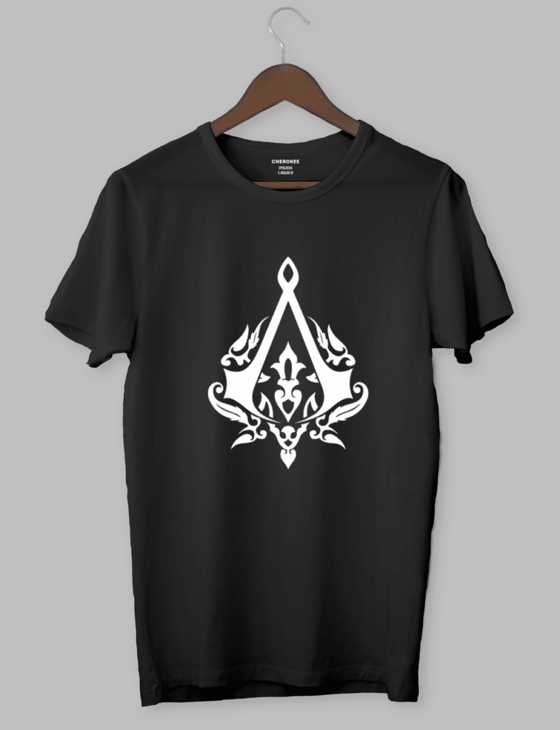 Футболка з дизайном “Assassin Creed Logo with patterns”