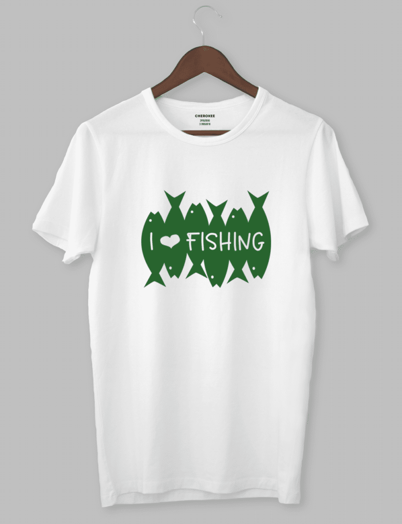 Футболка з прикольним дизайном «I LOVE FISHING»