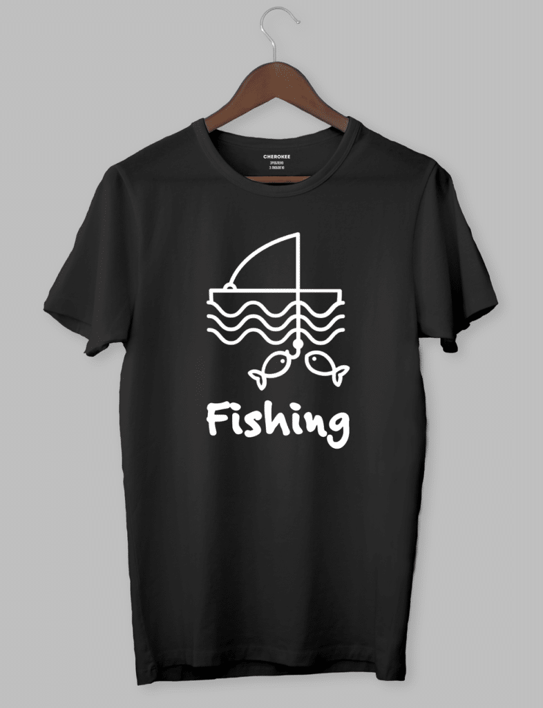 Футболка з прикольним дизайном «FISHING»