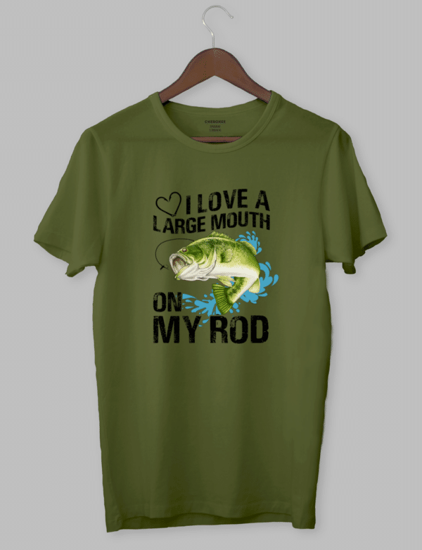 Футболка з прикольним дизайном «I LOVE A LARGE MOUTH»