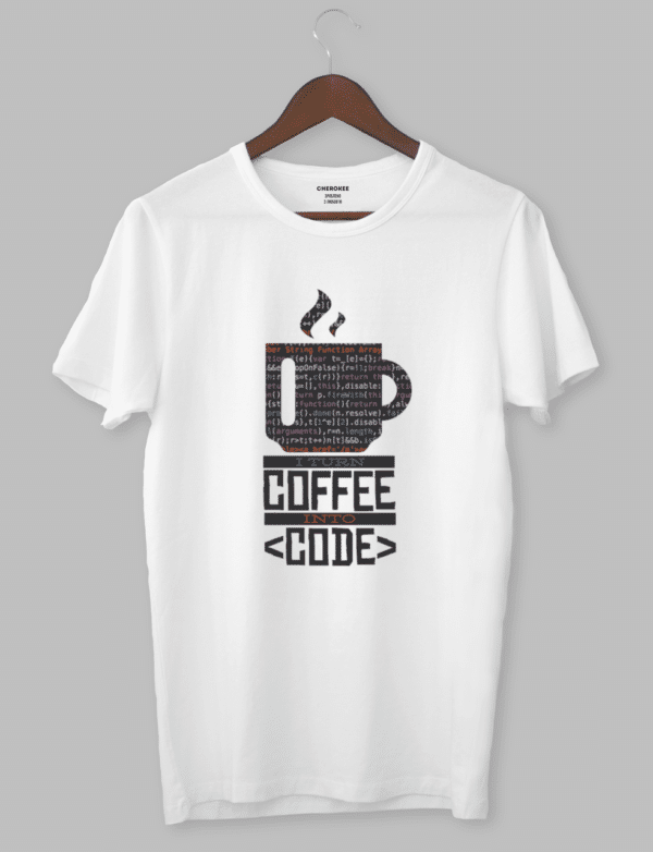 Футболка з прикольним дизайном «Сoffee code»
