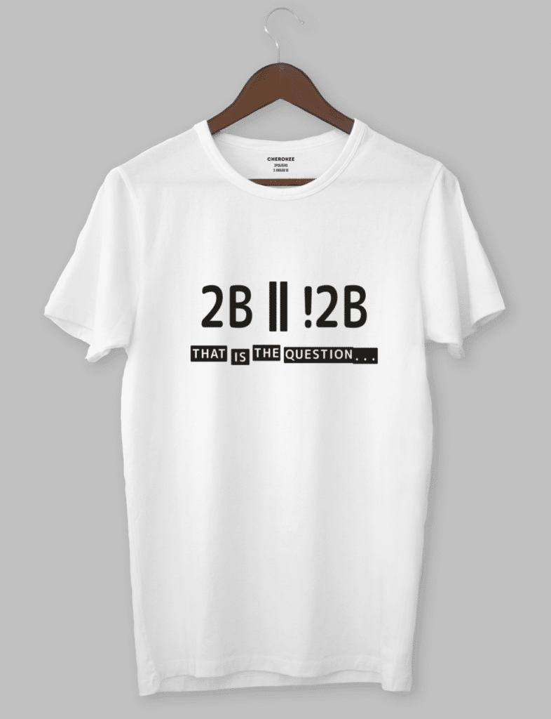 Футболка з прикольним дизайном «2b or not 2b»