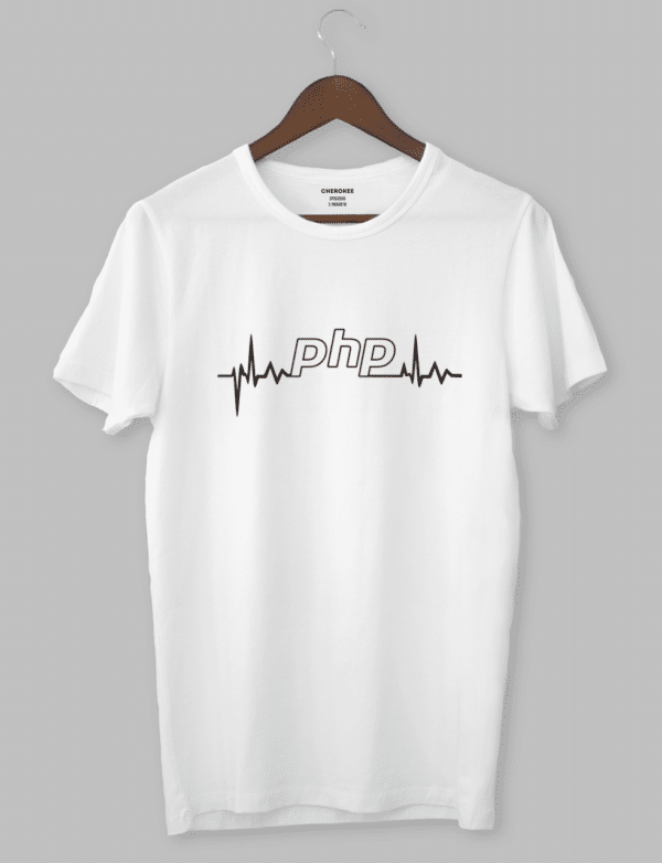 Футболка з прикольним дизайном «php cardiogram»