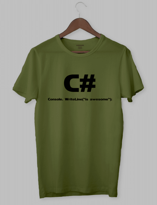 Футболка з прикольним дизайном «C# is awesome»