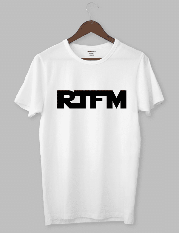 Футболка з прикольним дизайном «RTFM»