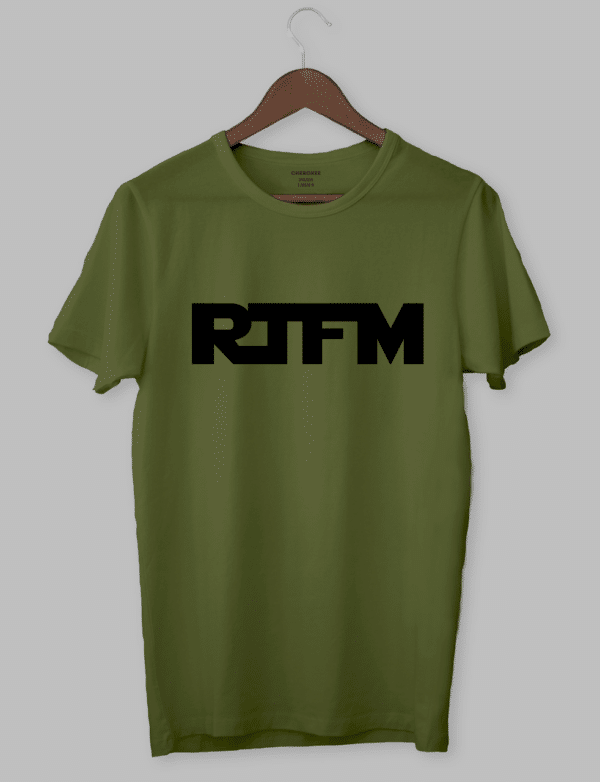Футболка з прикольним дизайном «RTFM»