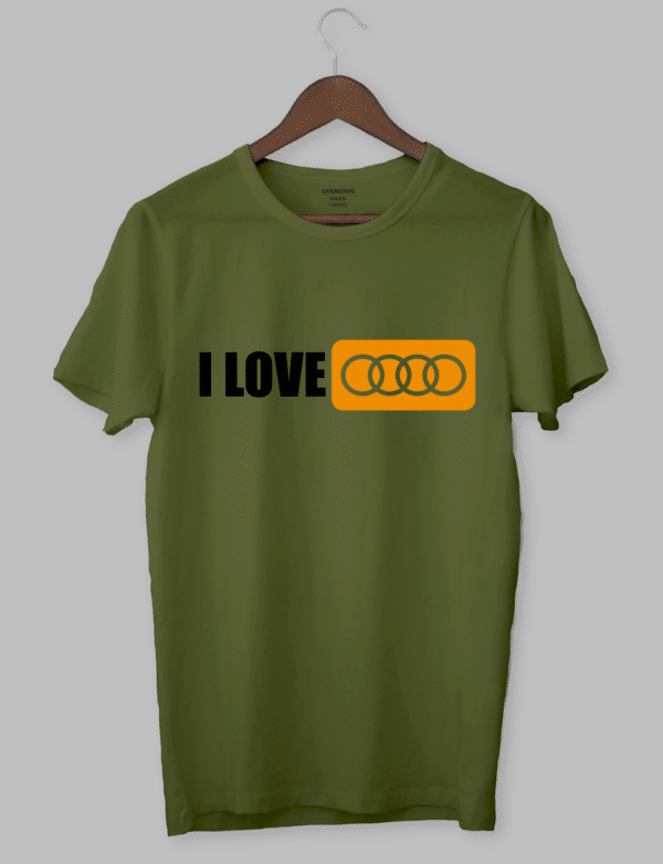 Футболка з прикольним дизайном «I LOVE AUDI»
