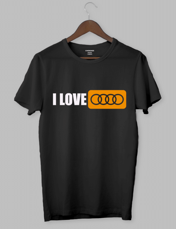 Футболка з прикольним дизайном «I LOVE AUDI»