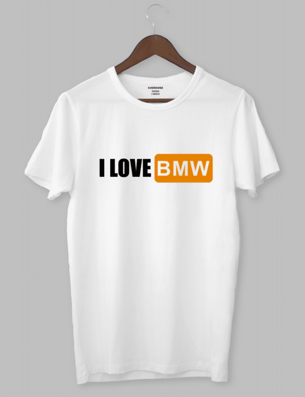 Футболка з прикольним дизайном «I LOVE BMW»