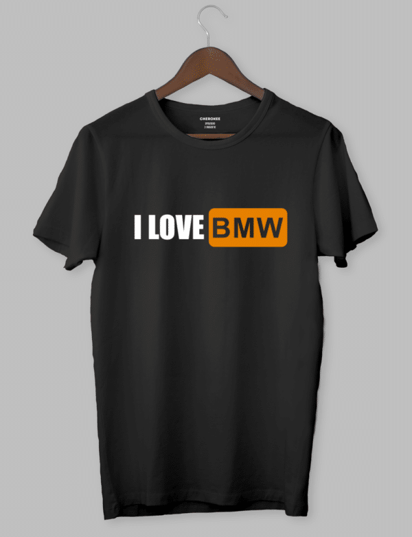 Футболка з прикольним дизайном «I LOVE BMW»