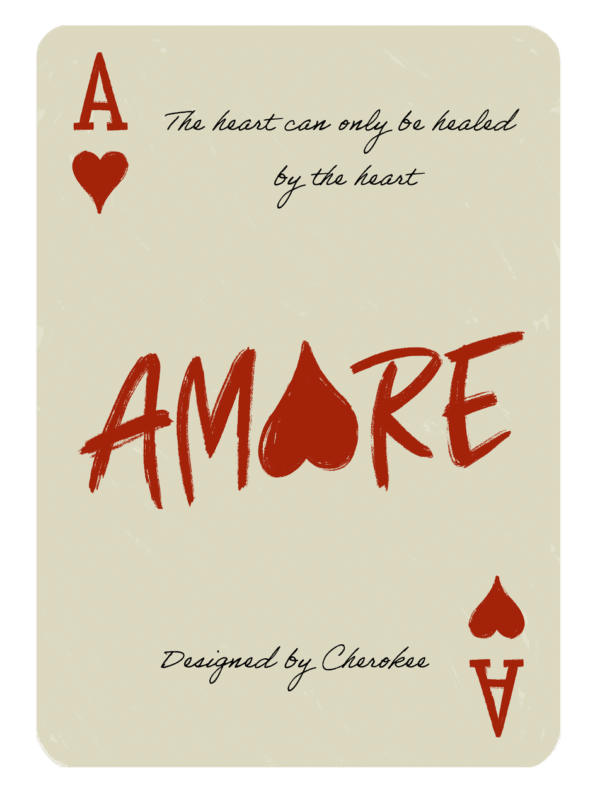 Футболка з оригінальним принтом "amore red карта"