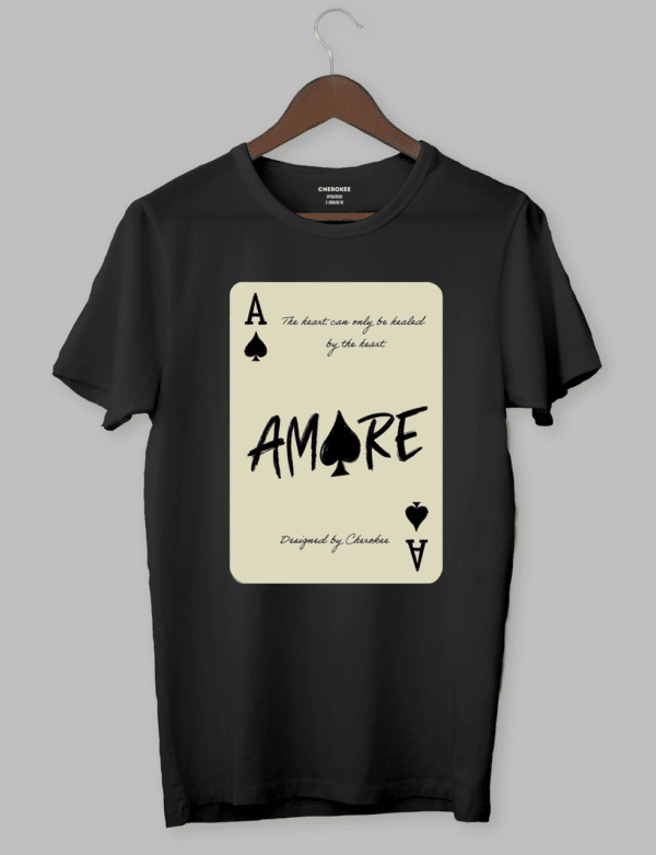 Крута футболка з прикольним принтом "am♠️re"