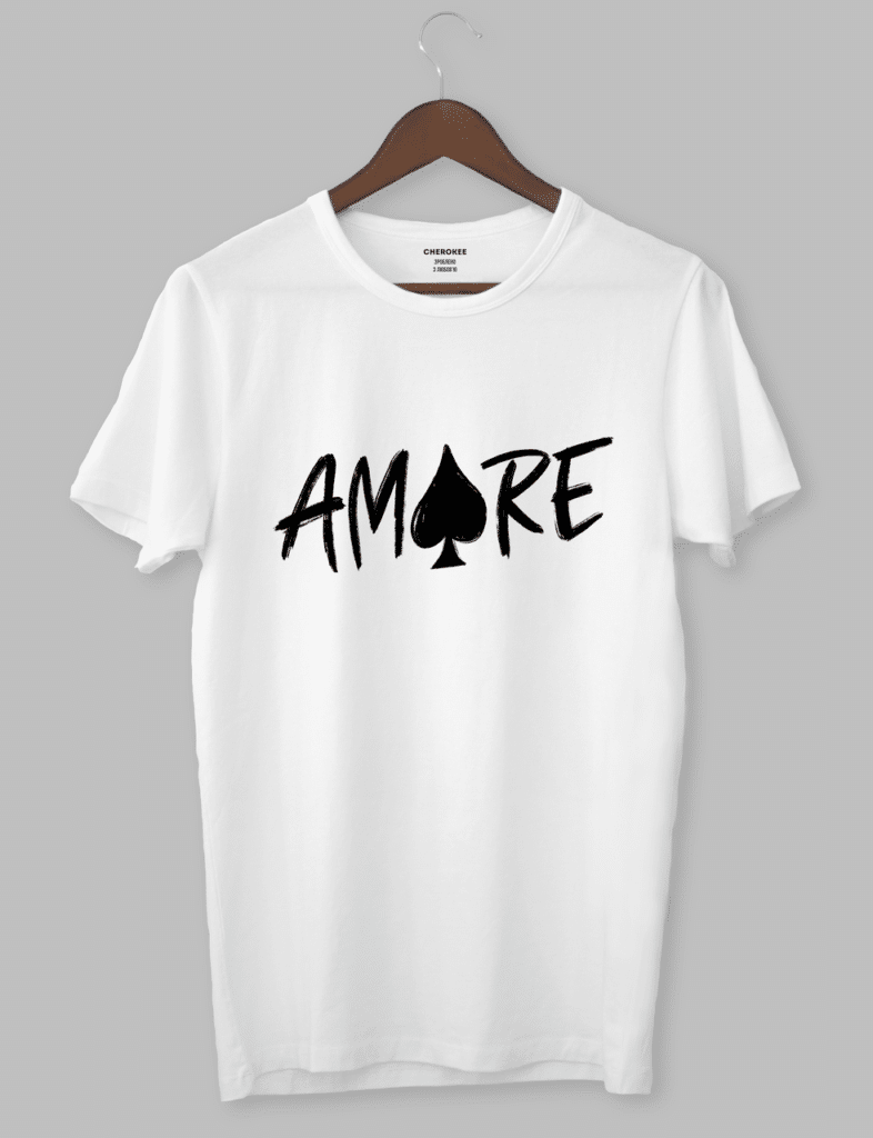 Футболка з прикольним дизайном «Amore ♠️»