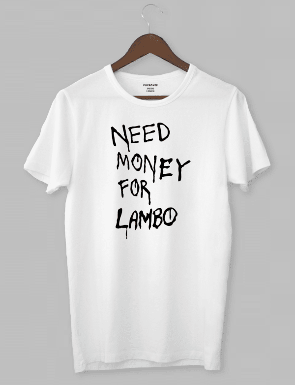 Футболка с принтом "NEED MONEY FOR LAMBO"