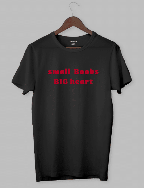 Футболка с дизайном "small Boobs BIG heart"