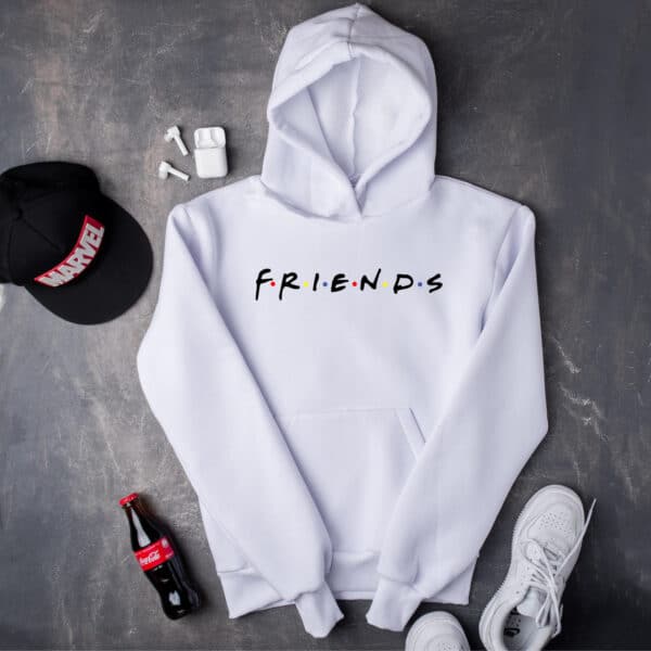 Худі класний білий "Friends - логотип серіалу "Друзі"