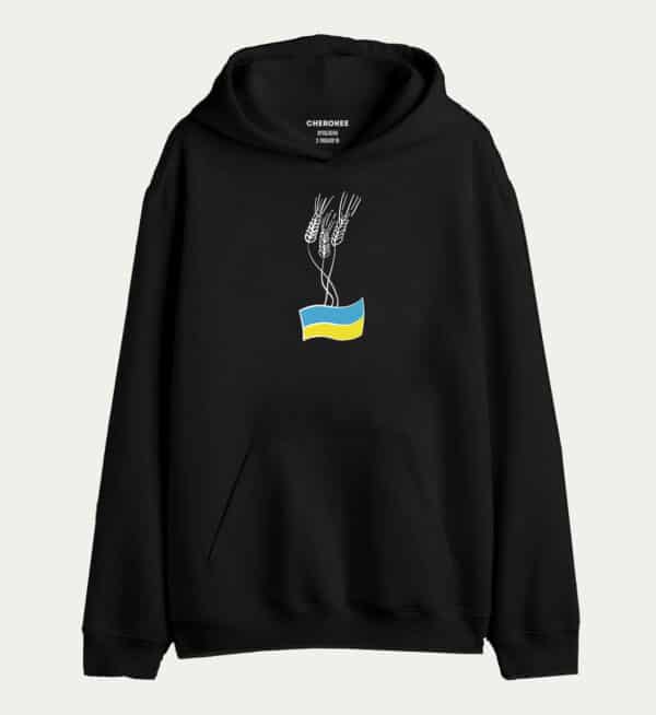 Патріотичне худі з принтом "КОЛОСКИ"