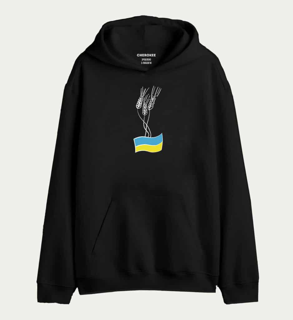 Патріотичне худі з принтом “КОЛОСКИ”