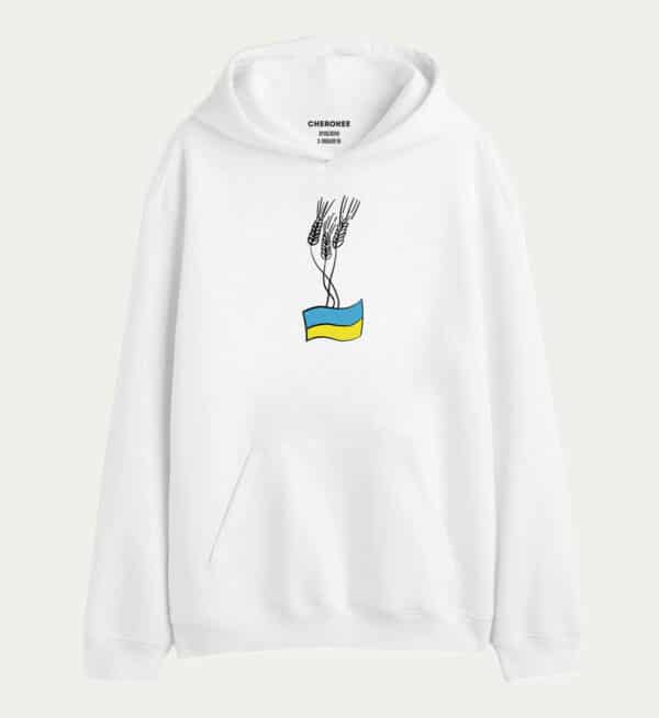 Патріотичне худі з принтом "КОЛОСКИ"