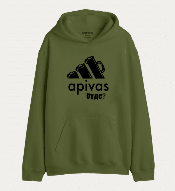 Теплий худі у кольорі "Apivas буде?"