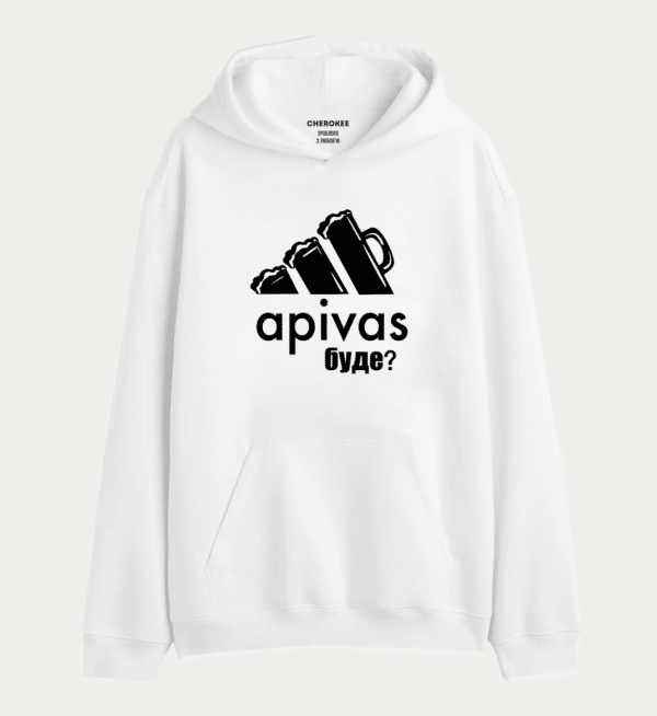 Теплий худі у кольорі "Apivas буде?"
