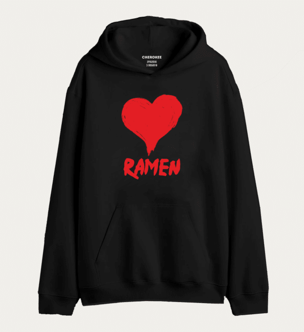 Худі толстовка в білому кольорі "I LOVE RAMEN"