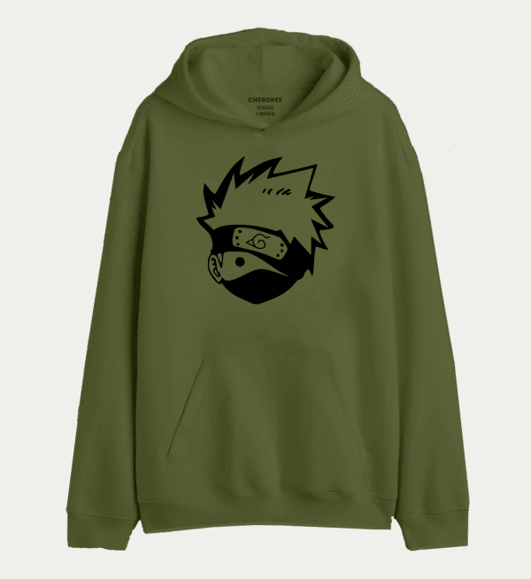 Худі толстовка в білому кольорі "Cute face Kakashi"