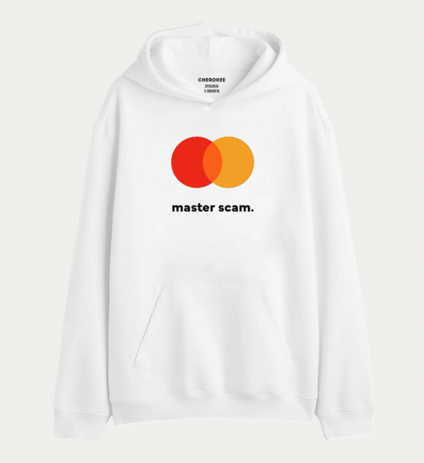 Крутий худі з написом "master scam"