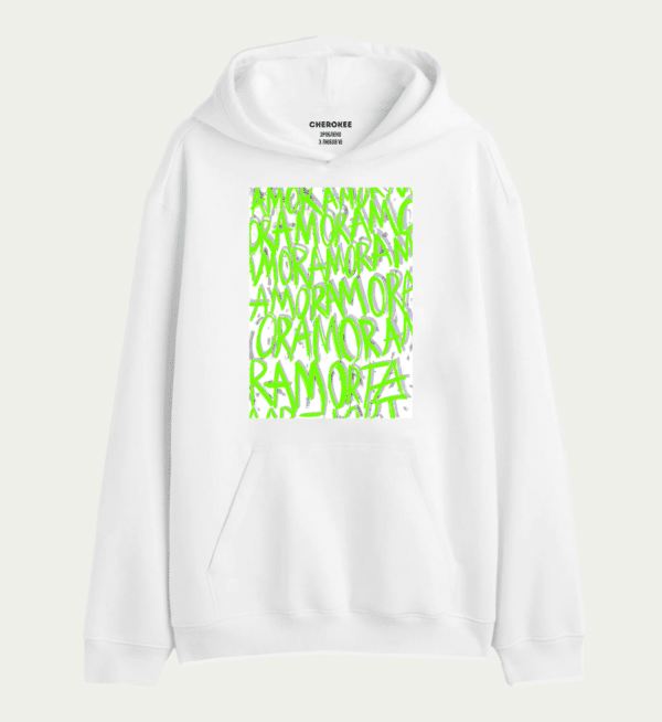 Худі толстовка з принтом "AMORE Green"