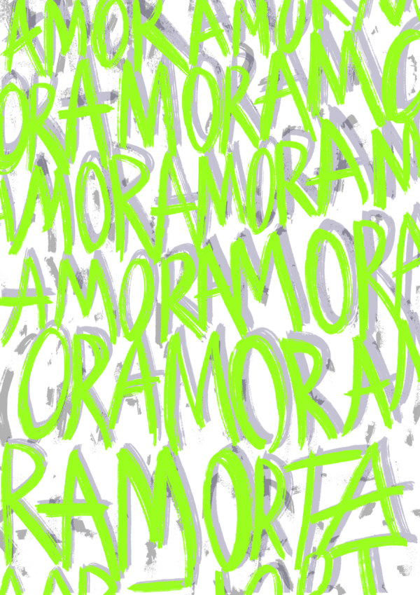Худі толстовка з принтом "AMORE Green"