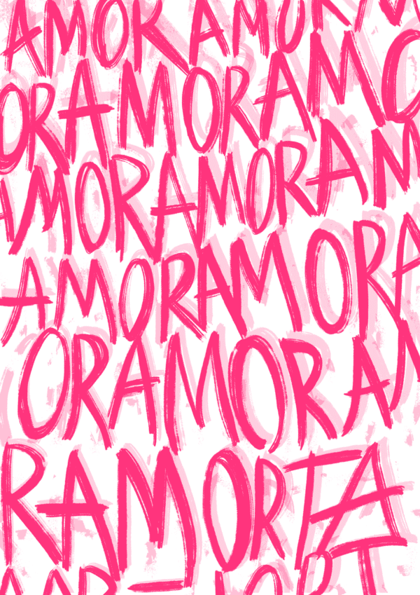 Худі з дизайном "AMORE Pink"
