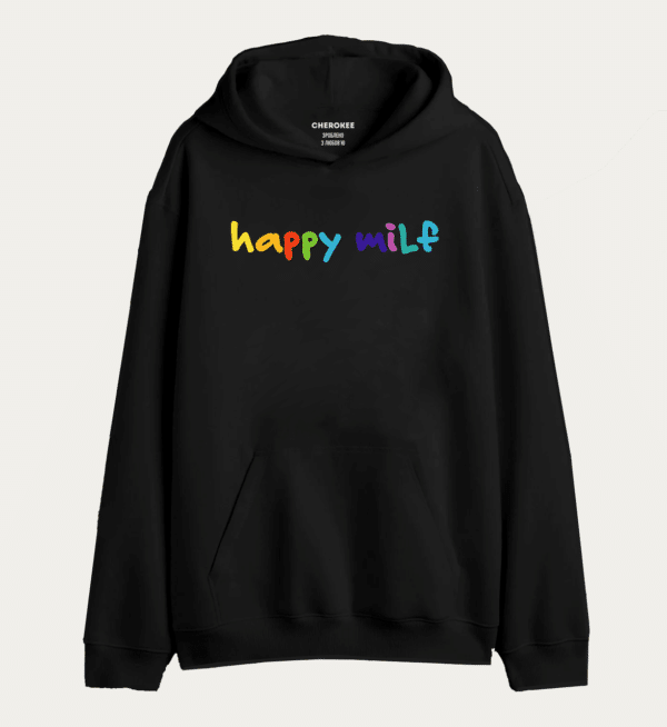 Худі з написом «happy milf»