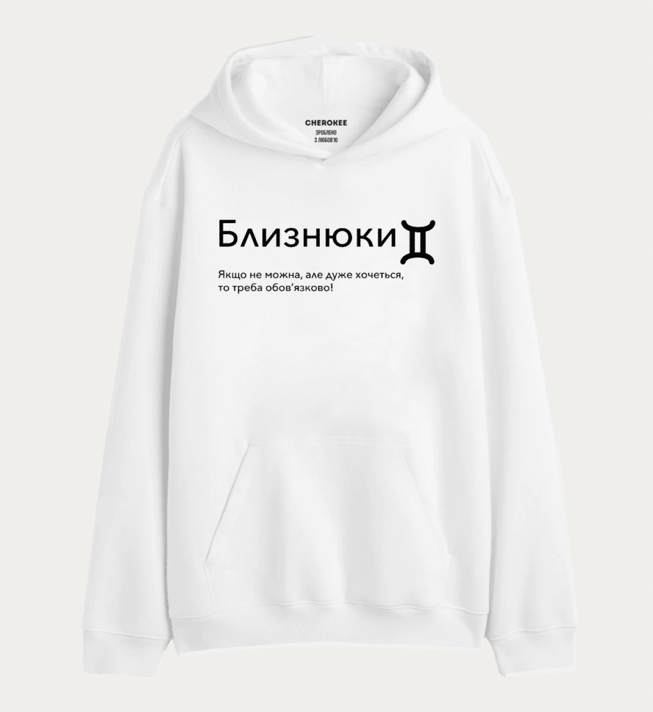 Худі толстовка з прикольним принтом “Близнюки  Якщо не можна, але дуже хочеться, то треба обов’язково!”