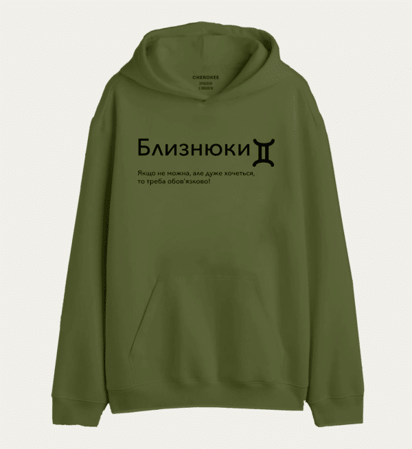 Худі толстовка з прикольним принтом "Близнюки Якщо не можна, але дуже хочеться, то треба обов'язково!"